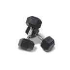 Muscle Motion Rubber Hex Dumbbell Set With 2 Tier Rack (10kg-40kg) (10 pair)