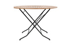 Sicily 4 Seater Teak and Wrought Iron Round 110cm Garden Dining Set