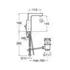 L90 Side Lever Basin Mixer Tap With Pop-Up Waste