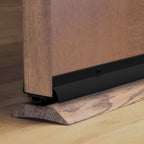 36 in. Black Aluminum U-Shape Screw-on Under Door Seal