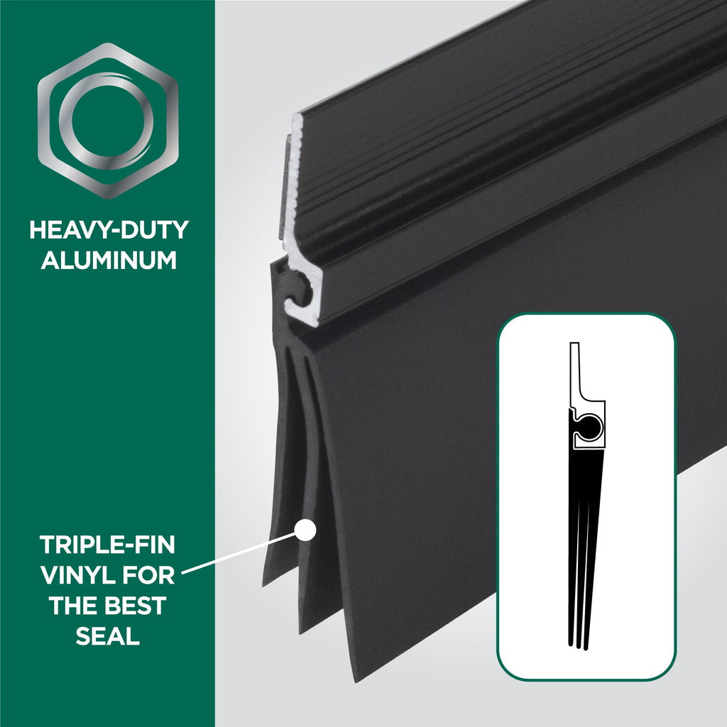 Aluminum and Vinyl CINCH® Self-adhesive Door Sweep