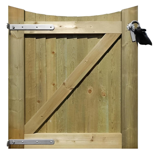 Concave Featherboard Gate (Right Hand Hanging) Complete with Fittings