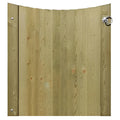 Concave Featherboard Gate (Left Hand Hanging) Complete with Fittings - 1.15m x 1m
