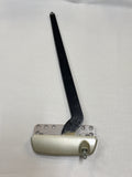 Casement window straight arm crank operator left hand on  white background
