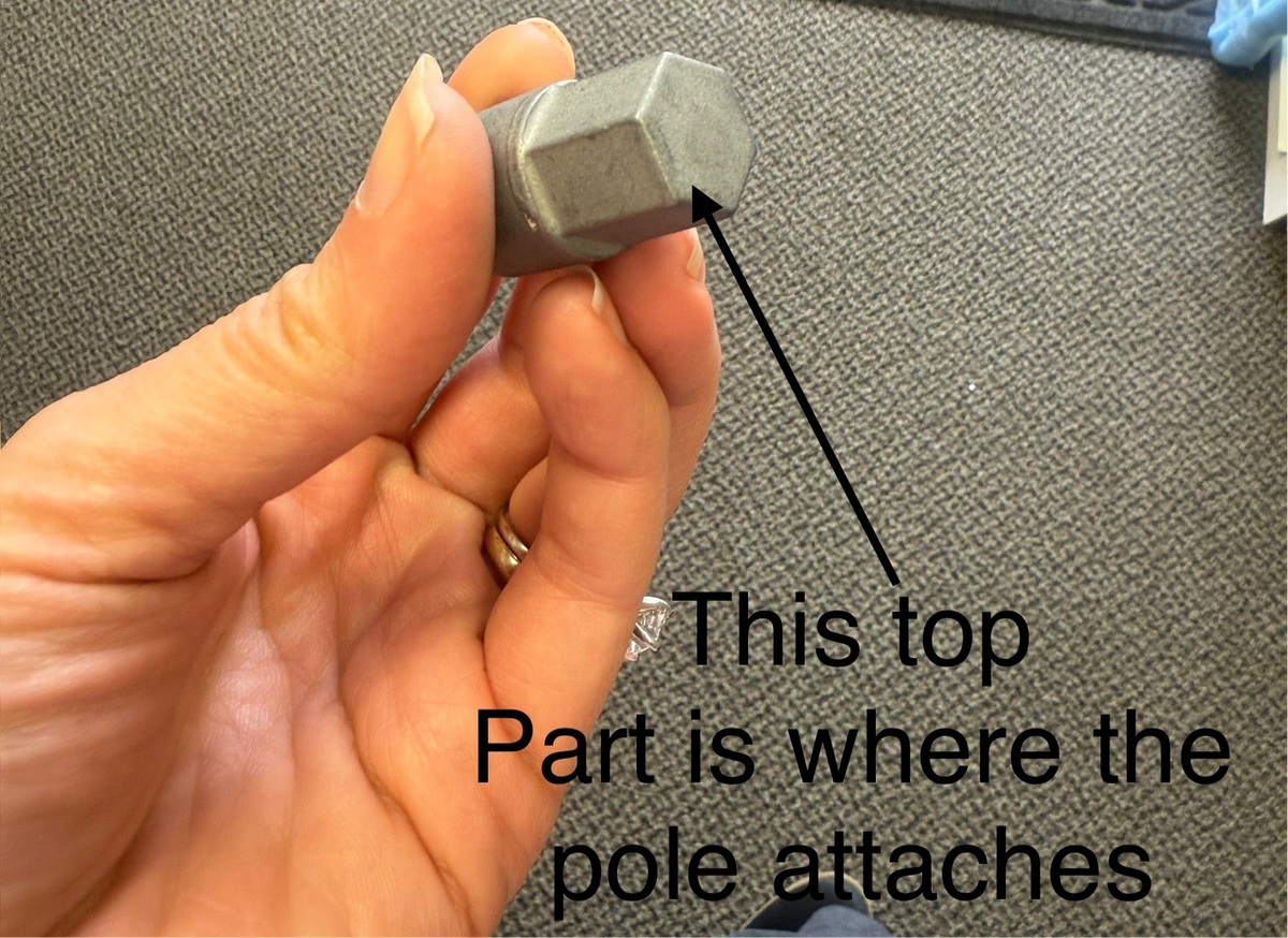 216 - Crank Handle Adapter for Clear Story Windows "Female"