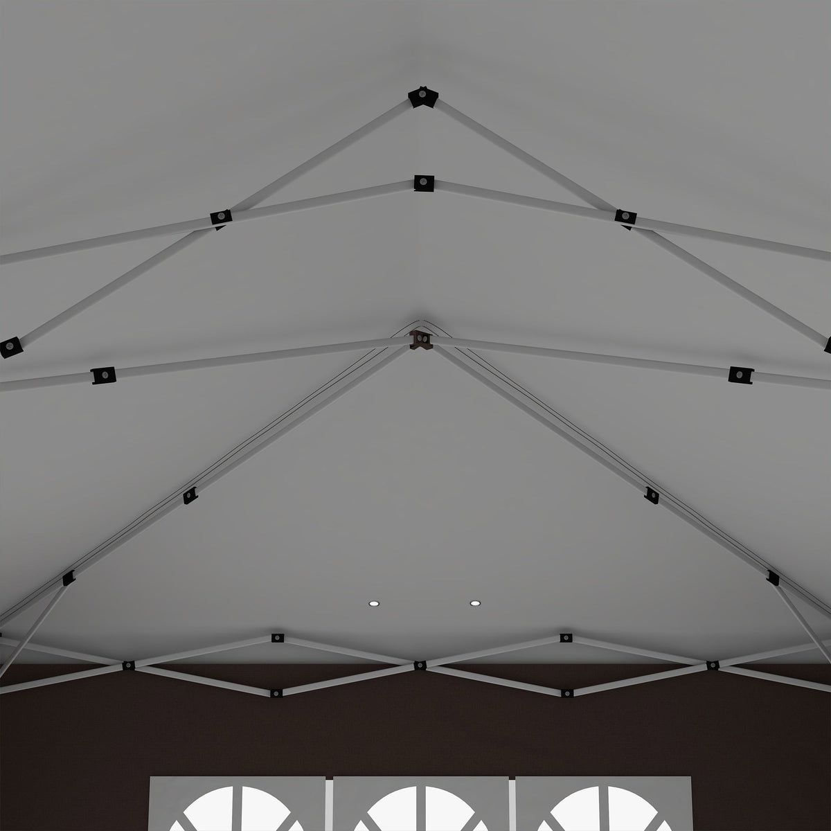 3 x 6m Garden Pop Up Gazebo, Wedding Party Tent with Sidewalls, Windows, Carry Bag, Brown
