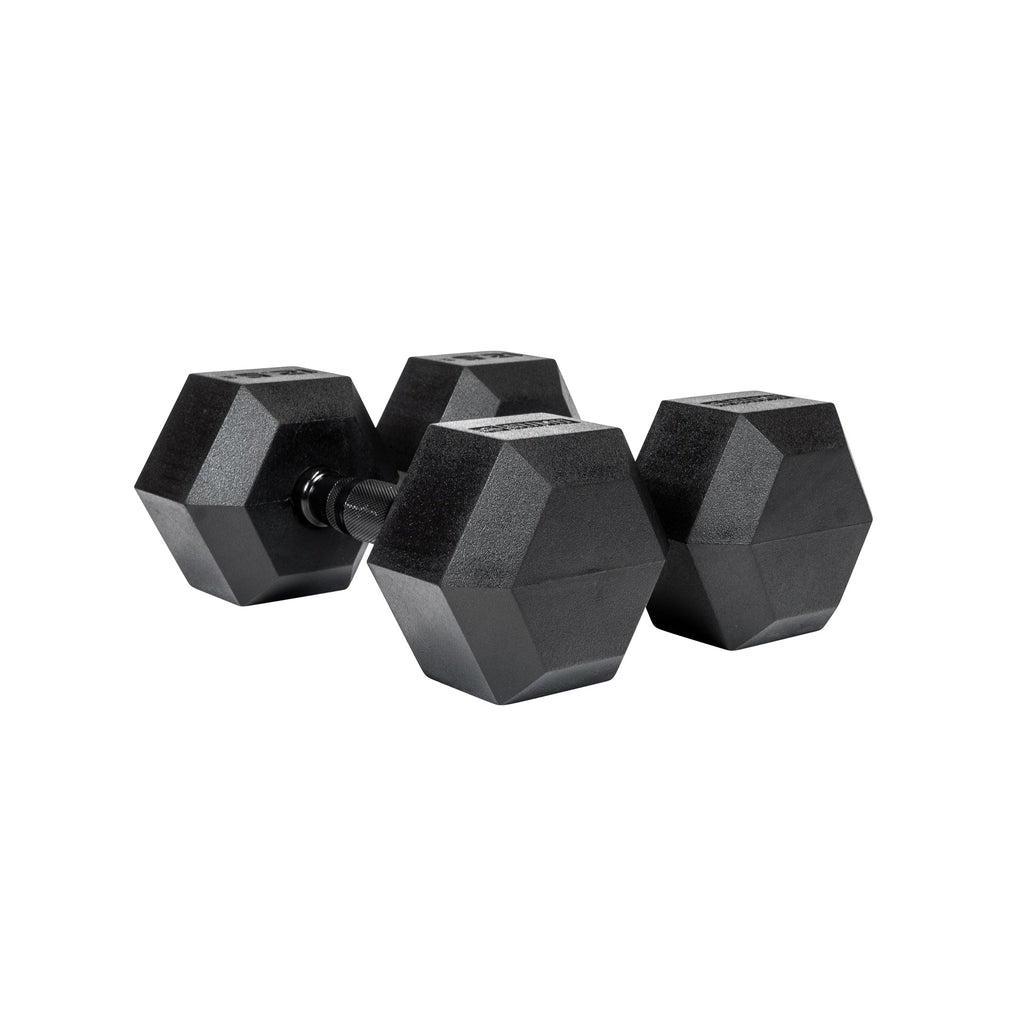 12.5kg Black Hex Dumbbell Pair