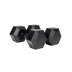 12.5kg Black Hex Dumbbell Pair