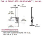 130 - Amesbury Truth Mirage Concealed Multi point Locking System BACKPLATE LINK ASSEMBLY (11645.92)