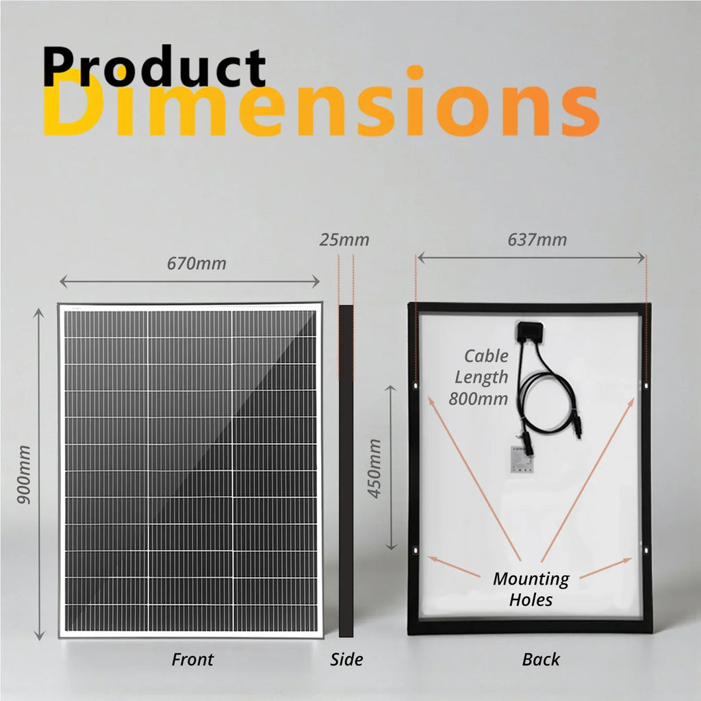 Exotronic 130W Fusion Fixed Solar Panel