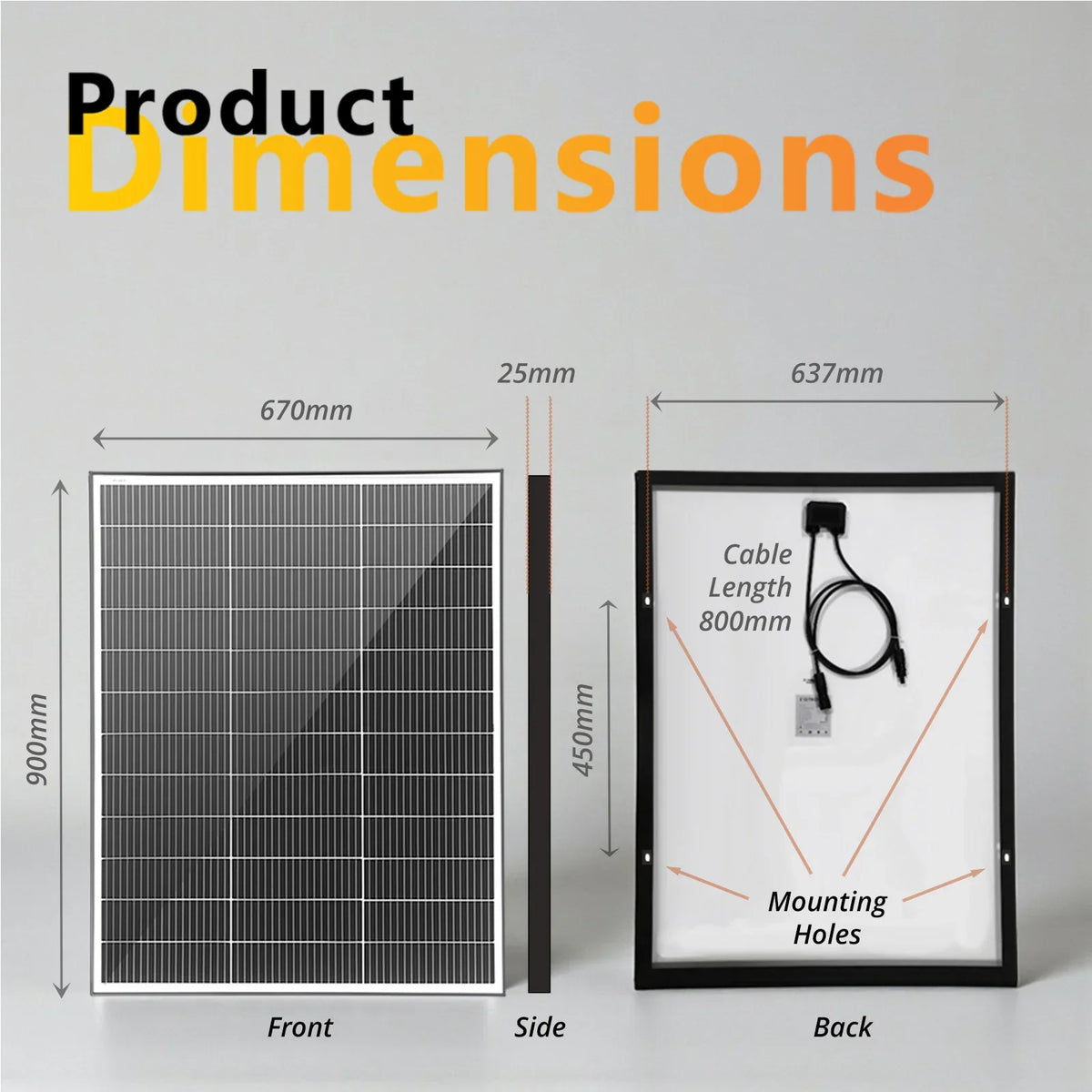 Exotronic 130W Fusion Fixed Solar Panel