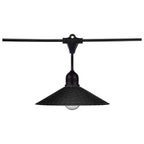 Satco 80-2843 8-Inch Textured Black Metal Dark Sky Shade for Patio String Lights