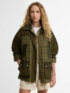 Barbour Icons Modern Beadnell Tartan Women's Casual Jacket Green/Multi UK 10