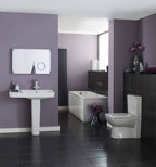 iBathUK Olira Double Ended Rectangular Acrylic Bathtub with Rounded Interior, White Gloss Bathroom Bath, 1700 x 750mm