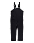 Simms Men's Challenger Rain Bib in black with adjustable shoulder straps, designed for waterproof protection and comfort during fishing activities.