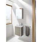 Mini Base 450mm Bathroom Unit - Basin & Bathroom Mirror Cabinet Pack - All Colours