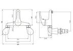 Perth Bath Filler Shower Mixer & Bath Pop-up Waste Plug Set