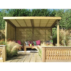 Retreat Garden Shelter with Venetian Panel Roof Covering