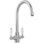 Astini Desire 100 1 Bowl White Ceramic Kitchen Sink with Waste & Colonial Tap