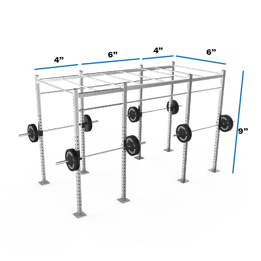 Galvanized Freestanding Expandable 9' Height Pull-Up Rig with Monkey Bar Option