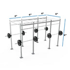 Galvanized Freestanding Expandable 9' Height Pull-Up Rig with Monkey Bar Option