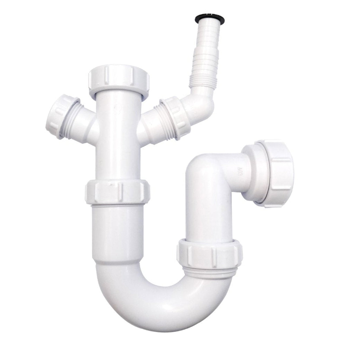 Astini 1.0 Bowl Kitchen Sink Plumbing Kit With 2 Appliance Connectors WM15