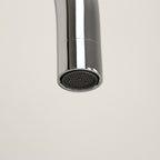 Astini Cosmopolitan Twin Lever Kitchen Sink Mixer Tap with Brushed Steel and Chrome Finish