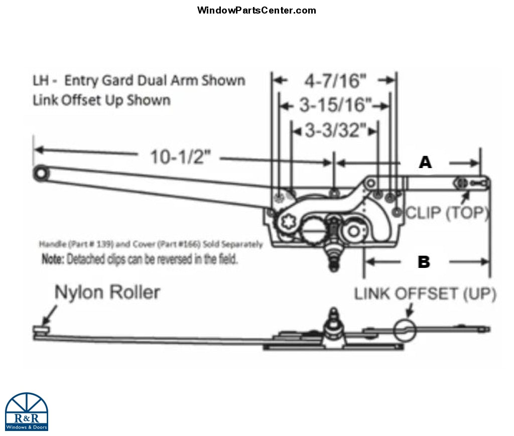 152 Casement Operator EntryGard Dual Arm 15 Series