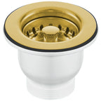 Astini Belfast 100 1.0 Bowl White Ceramic Kitchen Sink with Strainer Waste