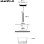 Astini Canterbury 100 1.0 Bowl Gloss White Ceramic Kitchen Sink with Waste Options