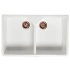 Astini Belfast 800 2.0 Bowl White Ceramic Kitchen Sink with Waste Collection