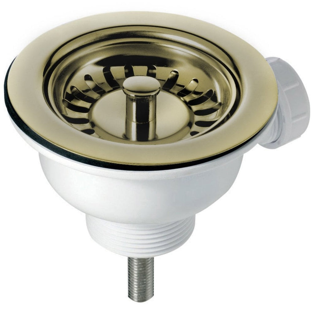 Astini Hampton 50 0.5 Bowl White Ceramic Undermount Kitchen Sink with Waste