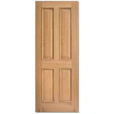 LPD Regency Oak 4 Panel Raised Mouldings Unfinished Internal Fire Door FD30 - All Sizes
