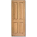 Regency Oak Unfinished 4 Panel Raised Mouldings Internal Door - All Sizes