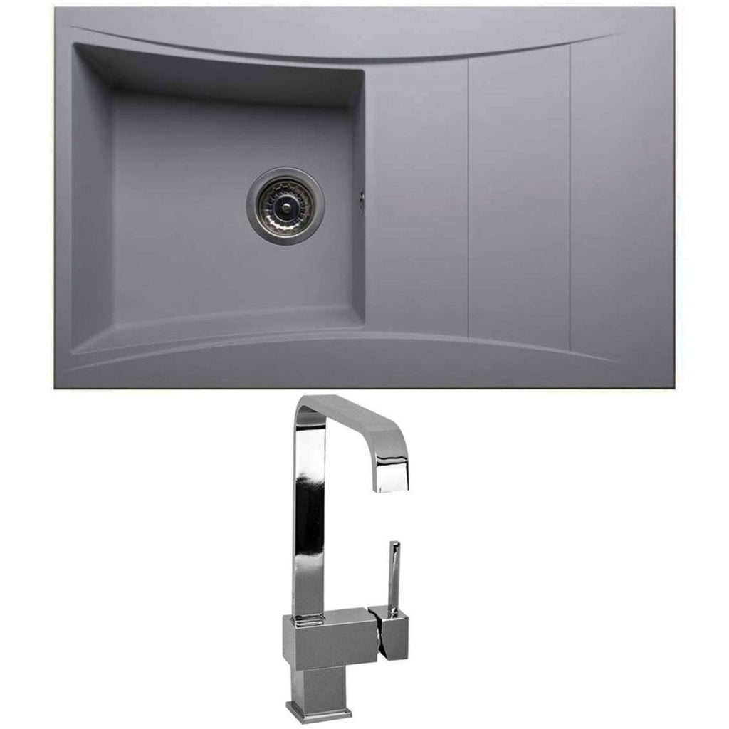 Astini Xeron 1.0 Bowl SMC Synthetic Reversible Kitchen Sink with Waste & Tap