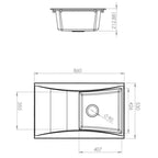 Astini Xeron 1.0 Bowl SMC Synthetic Reversible Kitchen Sink with Waste & Tap