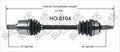 CV Drive Axle Shaft Fits Honda Civic Wagon 1988-89 Front D