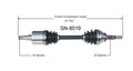 CV Drive Axle Shaft Fits Saturn Ion 2003-07 Front Driver Side