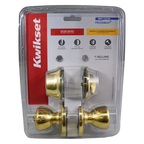 Kwikset 690T3CP6ALRCSK6 Knob Lockset, 3 Grade, Keyed Key, Polished Brass, 2-3/8 x 2-3/4 in Backset, K6 Keyway