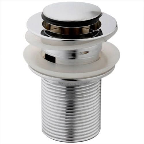 iBathUK Nexel Pop Up Slotted Bathroom Sink Waste Click Clack Plug, Modern Bathroom Basin Waste and Trap, Chrome