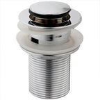 iBathUK Nexel Pop Up Slotted Bathroom Sink Waste Click Clack Plug, Modern Bathroom Basin Waste and Trap, Chrome