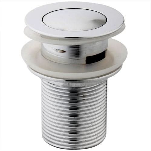 iBathUK Nexel Pop Up Slotted Bathroom Sink Waste Click Clack Plug, Modern Bathroom Basin Waste and Trap, Chrome