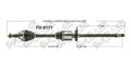 Front CV Drive Axle Shaft Five Hundred Montego FWD F21 Only Passenger Side