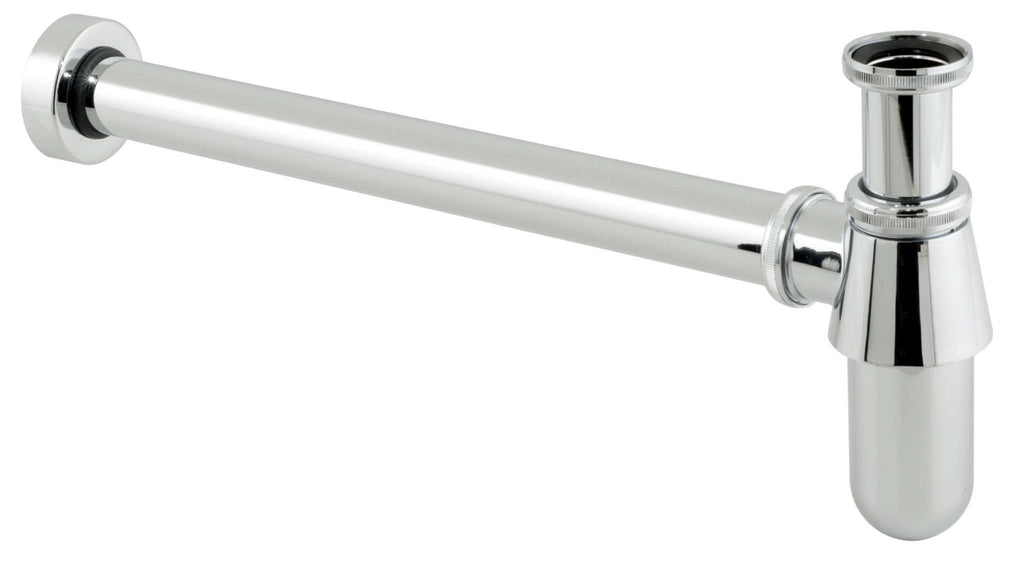 VeeBath Basin Chrome Bottle Trap Waste, Adjustable Height, 1¼" Connection