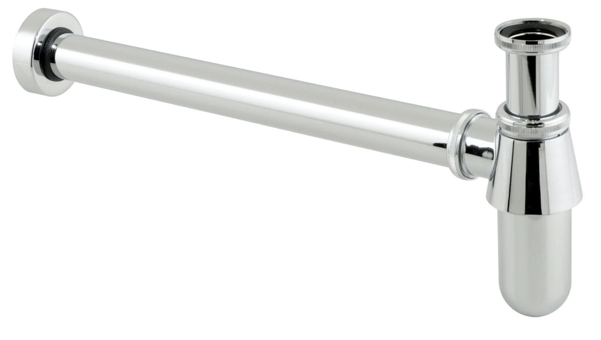 VeeBath Basin Chrome Bottle Trap Waste, Adjustable Height, 1¼" Connection