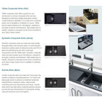 Astini Xeron 2.0 Bowl SMC Synthetic Reversible Kitchen Sink with Waste & Tap