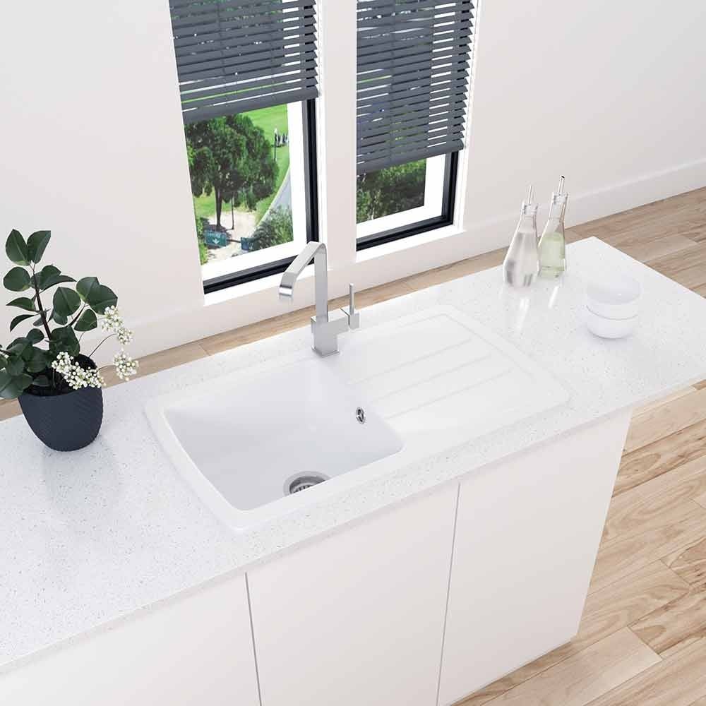 Astini Harrison 1.0 Bowl Composite Synthetic Kitchen Sink & Waste