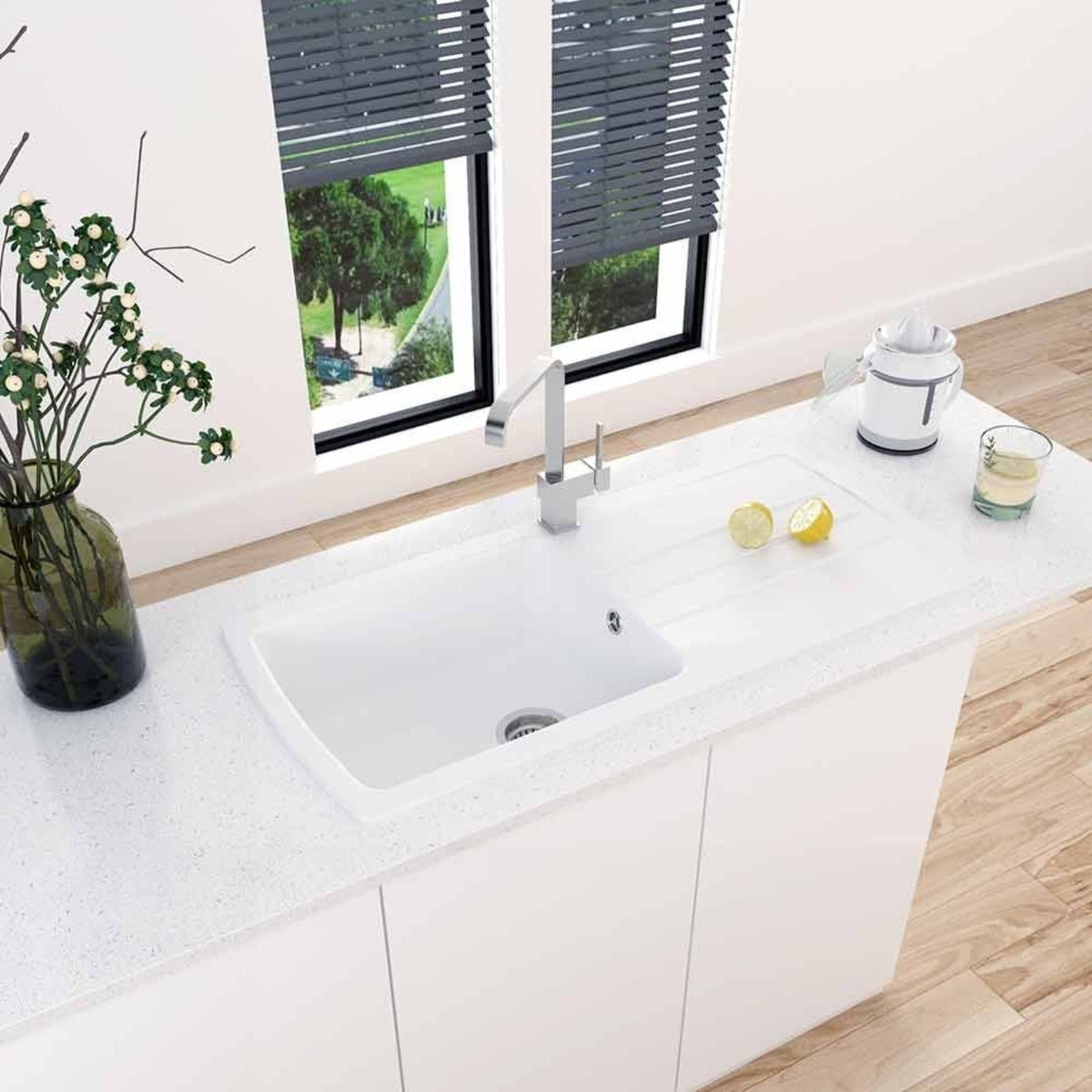Astini Harrison 1.0 XL Bowl Composite Synthetic Kitchen Sink & Waste