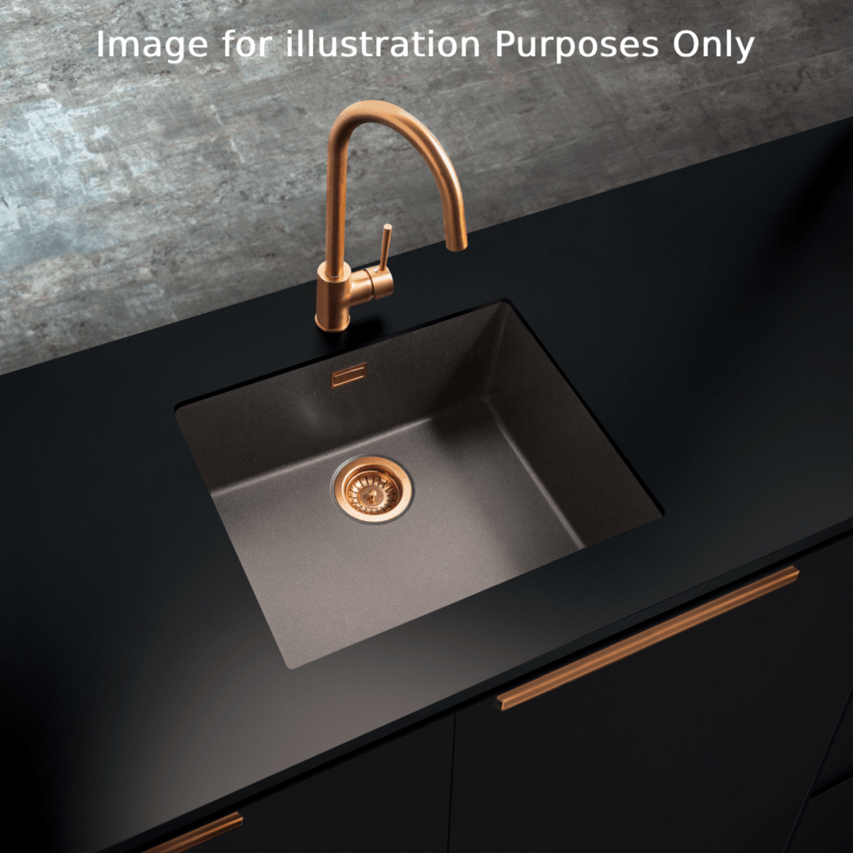 Astini Dante 500 1.0 Bowl Granite Undermount Kitchen Sink & Waste