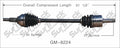 SurTrack GM-8224 CV Axle Shaft - , Rear Left SRX STS